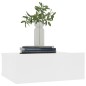 vidaXL Mesita de noche flotante madera contrachapada blanco 40x30x15cm vidaXL Mesita de noche flotante madera contrachapada blanco 40x30x15cm