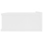 vidaXL Mesita de noche flotante madera contrachapada blanco 40x30x15cm vidaXL Mesita de noche flotante madera contrachapada blanco 40x30x15cm