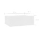 vidaXL Mesita de noche flotante madera contrachapada blanco 40x30x15cm vidaXL Mesita de noche flotante madera contrachapada blanco 40x30x15cm