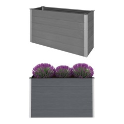 vidaXL Arriate de WPC gris 150x50x91 cm