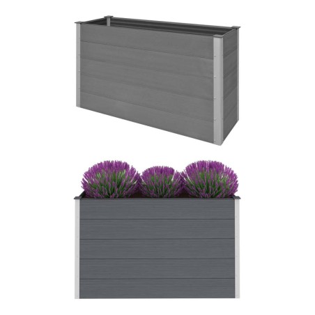 vidaXL Arriate de WPC gris 150x50x91 cm