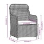 vidaXL Juego de comedor de jardín 5 piezas con cojines negro vidaXL Juego de comedor de jardín 5 piezas con cojines negro