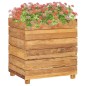 vidaXL Jardinera madera maciza de teca y acero 50x40x55 cm vidaXL Jardinera madera maciza de teca y acero 50x40x55 cm