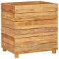 vidaXL Jardinera madera maciza de teca y acero 50x40x55 cm vidaXL Jardinera madera maciza de teca y acero 50x40x55 cm