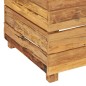vidaXL Jardinera madera maciza de teca y acero 50x40x55 cm vidaXL Jardinera madera maciza de teca y acero 50x40x55 cm
