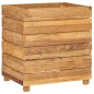 vidaXL Jardinera madera maciza de teca y acero 50x40x55 cm vidaXL Jardinera madera maciza de teca y acero 50x40x55 cm
