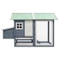 vidaXL Gallinero madera maciza de pino y abeto gris 170x81x110 cm vidaXL Gallinero madera maciza de pino y abeto gris 170x81x110 cm