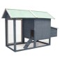 vidaXL Gallinero madera maciza de pino y abeto gris 170x81x110 cm vidaXL Gallinero madera maciza de pino y abeto gris 170x81x110 cm