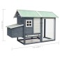 vidaXL Gallinero madera maciza de pino y abeto gris 170x81x110 cm vidaXL Gallinero madera maciza de pino y abeto gris 170x81x110 cm