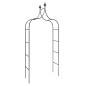 vidaXL Arcos de jardín 2 uds acero negro 120x38x260 cm vidaXL Arcos de jardín 2 uds acero negro 120x38x260 cm