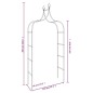 vidaXL Arcos de jardín 2 uds acero negro 120x38x260 cm vidaXL Arcos de jardín 2 uds acero negro 120x38x260 cm