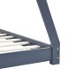 vidaXL Estructura de cama infantil madera maciza pino gris 70x140 cm vidaXL Estructura de cama infantil madera maciza pino gris 70x140 cm