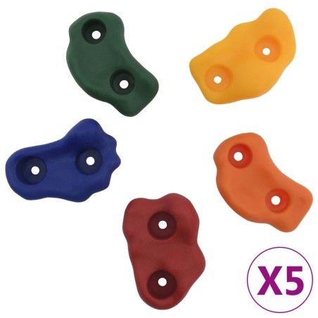 vidaXL Presas de escalada con cuerda 25 piezas multicolor
