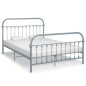 vidaXL Estructura de cama de metal gris 140x200 cm