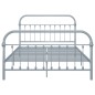 vidaXL Estructura de cama de metal gris 140x200 cm