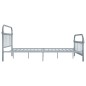vidaXL Estructura de cama de metal gris 140x200 cm