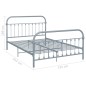 vidaXL Estructura de cama de metal gris 140x200 cm