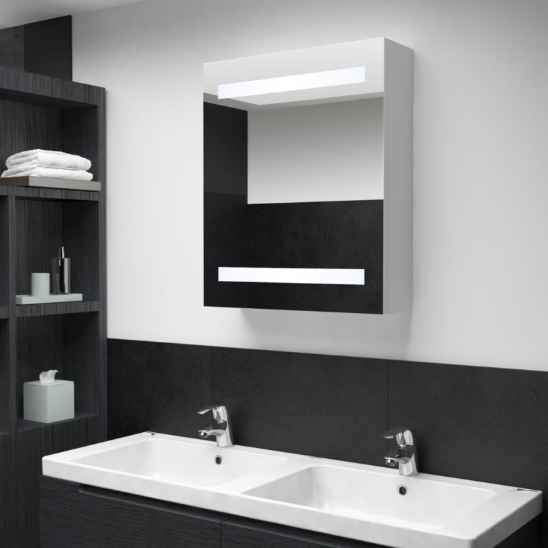 vidaXL Mueble de baño con espejo LED 50x13,5x60 cm