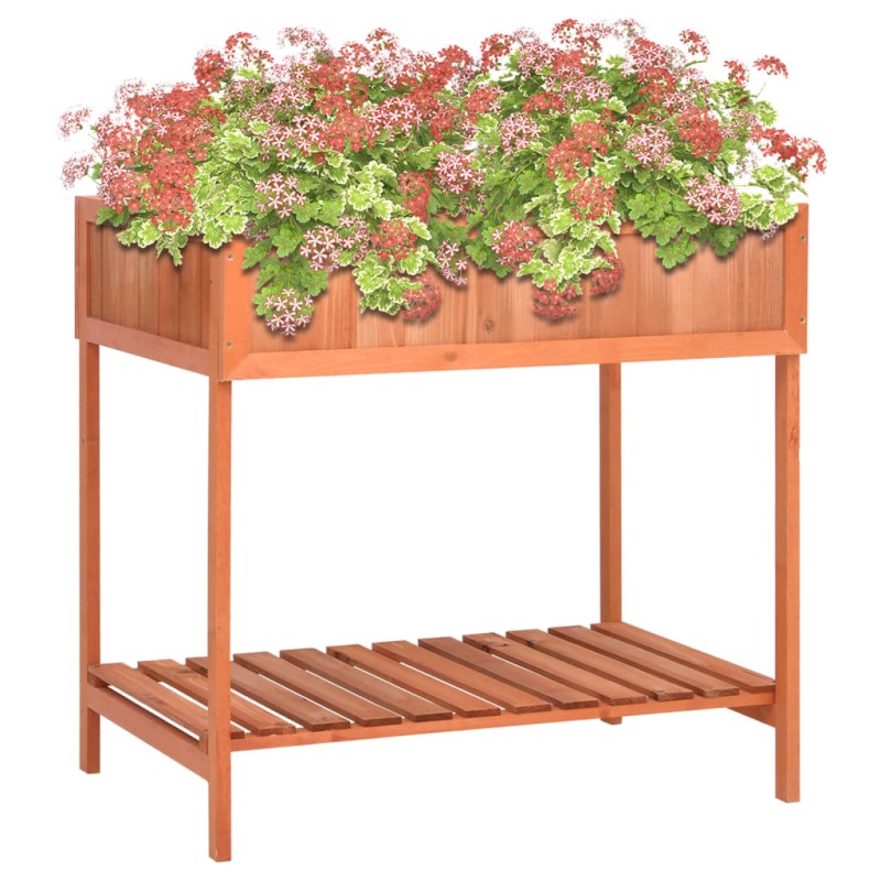 vidaXL Jardinera huerto madera maciza de abeto 80x60x80 cm vidaXL Jardinera huerto madera maciza de abeto 80x60x80 cm