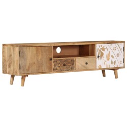 vidaXL Mueble de TV de madera maciza de mango 140x30x40 cm