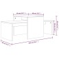 vidaXL Set mesas centro madera contrachapada roble ahumado 100x48x40cm