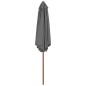 vidaXL Sombrilla de jardín con palo de madera 270 cm antracita vidaXL Sombrilla de jardín con palo de madera 270 cm antracita