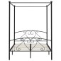 vidaXL Estructura de cama con dosel metal negro 160x200 cm vidaXL Estructura de cama con dosel metal negro 160x200 cm