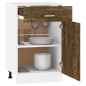 vidaXL Armario bajo de cocina madera ingeniería roble ahumado