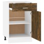 vidaXL Armario bajo de cocina madera ingeniería roble ahumado