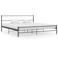 vidaXL Estructura de cama de metal negro 180x200 cm