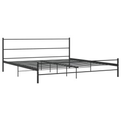 vidaXL Estructura de cama de metal negro 180x200 cm