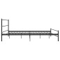 vidaXL Estructura de cama de metal negro 180x200 cm