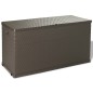 vidaXL Caja de almacenamiento de jardín marrón ratán PP 120x56x63 cm vidaXL Caja de almacenamiento de jardín marrón ratán PP 120x56x63 cm