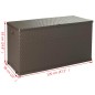 vidaXL Caja de almacenamiento de jardín marrón ratán PP 120x56x63 cm vidaXL Caja de almacenamiento de jardín marrón ratán PP 120x56x63 cm