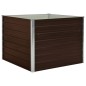 vidaXL Mesa de cultivo de acero galvanizado marrón 100x100x77 cm vidaXL Mesa de cultivo de acero galvanizado marrón 100x100x77 cm