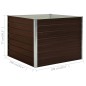 vidaXL Mesa de cultivo de acero galvanizado marrón 100x100x77 cm vidaXL Mesa de cultivo de acero galvanizado marrón 100x100x77 cm