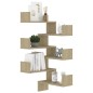 vidaXL Estante esquina pared 2uds contrachapado color roble 40x40x50cm vidaXL Estante esquina pared 2uds contrachapado color roble 40x40x50cm