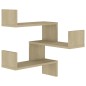 vidaXL Estante esquina pared 2uds contrachapado color roble 40x40x50cm vidaXL Estante esquina pared 2uds contrachapado color roble 40x40x50cm