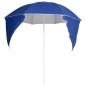 vidaXL Sombrilla de playa con paredes laterales azul 215 cm vidaXL Sombrilla de playa con paredes laterales azul 215 cm