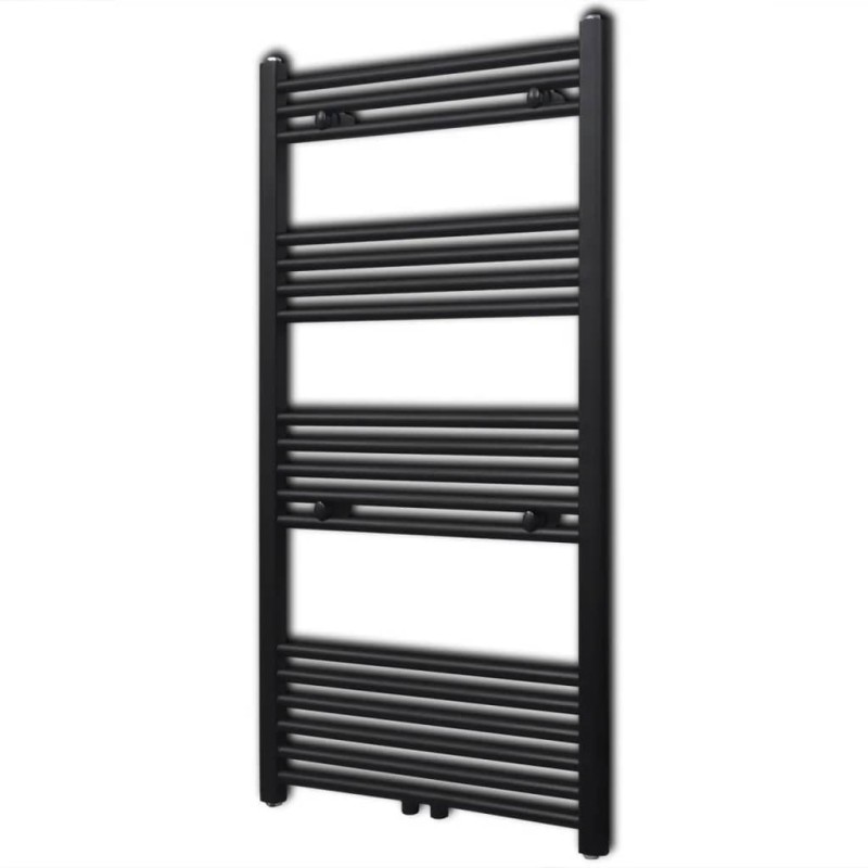 vidaXL Radiador toallero de baño recto negro 600 x 1160 mm vidaXL Radiador toallero de baño recto negro 600 x 1160 mm