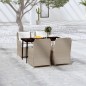 vidaXL Juego de comedor de jardín 5 piezas con cojines marrón
