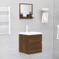 vidaXL Espejo de baño madera contrachapada marrón roble 40x10,5x37 cm vidaXL Espejo de baño madera contrachapada marrón roble 40x10,5x37 cm