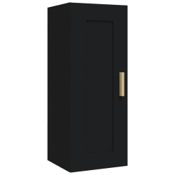 vidaXL Armario de pared madera contrachapada negro 35x34x90 cm