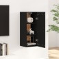 vidaXL Armario de pared madera contrachapada negro 35x34x90 cm vidaXL Armario de pared madera contrachapada negro 35x34x90 cm