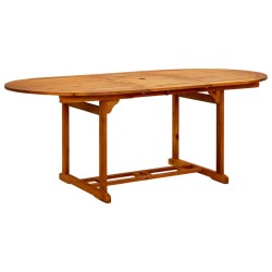 vidaXL Mesa de jardín madera maciza de acacia 200x100x75 cm