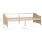 vidaXL Sofá cama 3 plazas de madera maciza de pino 90x200 cm vidaXL Sofá cama 3 plazas de madera maciza de pino 90x200 cm