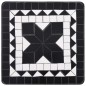 vidaXL Mesa auxiliar de mosaico cerámica negro y blanco vidaXL Mesa auxiliar de mosaico cerámica negro y blanco