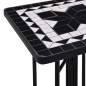 vidaXL Mesa auxiliar de mosaico cerámica negro y blanco vidaXL Mesa auxiliar de mosaico cerámica negro y blanco