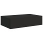 vidaXL Estantes de pared con cajón 2 uds MDF negro 40x23,5x10 cm