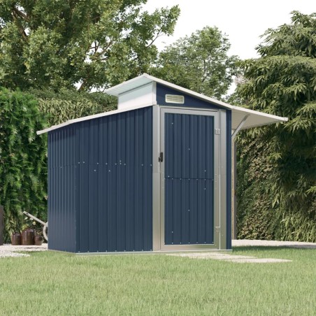 vidaXL Cobertizo de jardín acero galvanizado antracita 270x130x208,5cm